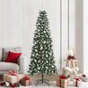 vidaXL Kunstkerstboom met 300 LED Groen 210 cm PVC en Plastic en Staal