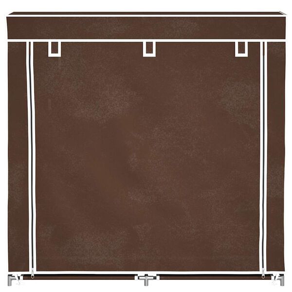 vidaXL Schoenenkast met hoes 115x28x110 stof bruin