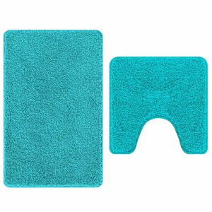 vidaXL Antislip Badmat Set 2 pcs Turquoise PP