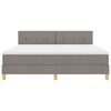 vidaXL Boxspringbed met matras met hoofdeinde Taupe 180 x 200 cm Stof
