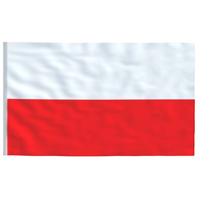 vidaXL Vlag met vlaggenmast Polen 6,23 m aluminium