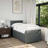 vidaXL Boxspring met matras stof donkergrijs 100x200 cm