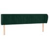 vidaXL Hoofdbord met randen 163x23x78/88 cm fluweel donkergroen
