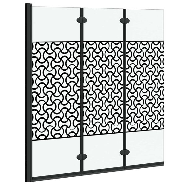 Douche Omhulsel Zwart en transparant 130 x 130 cm gehard glas