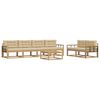 vidaXL Buiten bankenset 6 st Wit en Beige
