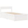 vidaXL Bed met lades en matras massief grenenhout wit 100x200 cm