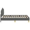 vidaXL Peuterbedframe met hoofdbord Donkergrijs 80 x 160 cm Stof