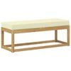 vidaXL Buitenstoolbank Wit 115 x 43 x 45 cm Massief Acaciahout