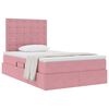 vidaXL Opslag bed met matras met matras Roze 120 x 190 cm Fluweel