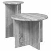vidaXL Bijzettafelset met opslag 2 pcs Grijs sonoma Bewerkt hout