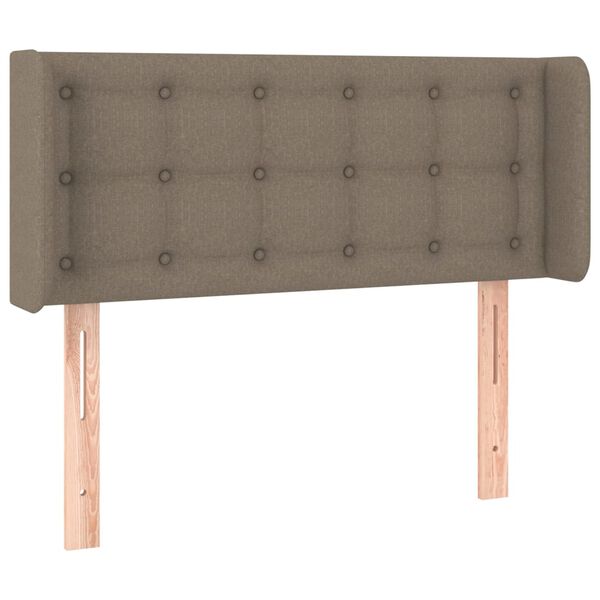 vidaXL Hoofdbord met randen 83x16x78/88 cm stof taupe