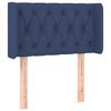 vidaXL Hoofdbord met randen 83x16x78/88 cm stof blauw