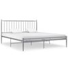 vidaXL Bedframe metaal grijs 200x200 cm