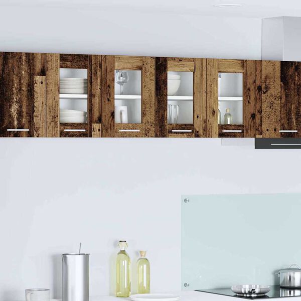 vidaXL Hangkast met opslag Oudhout 60 x 31 x 40 cm Bewerkt hout