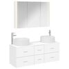 vidaXL Badkamermeubelset 4 pcs Wit Bewerkt hout en glas