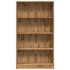 vidaXL Boekenkast 80x24x143 cm bewerkt hout artisanaal eikenkleurig