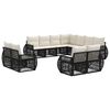 vidaXL Tuinbankenset 11 st Zwart en Cream Wit poly rattan