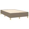 vidaXL Boxspring met matras stof taupe 120x190 cm