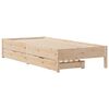 vidaXL Bedframe zonder matras massief grenenhout 75x190 cm