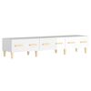 vidaXL Tv-meubel 150x34,5x30 cm bewerkt hout hoogglans wit