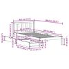 vidaXL Bedframe zonder matras massief grenenhout wasbruin 90x200 cm