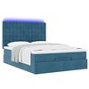 vidaXL Ottoman bed met matrassen en LED's 140x190cm fluweel