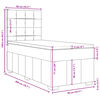 vidaXL Boxspring met matras stof blauw 90x200 cm