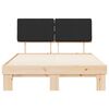 vidaXL Bedframe met Gevoerd Hoofdgedeelte Zwart 140 x 200 cm