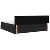 vidaXL Opbergbed met LED met matras Zwart 200 x 200 cm Polyester