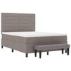 vidaXL Boxspringbed met matras met hoofdeinde Taupe 160 x 200 cm Stof