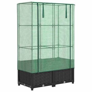 vidaXL Plantenbak verhoogd met kashoes 80x40x138 cm rattanlook