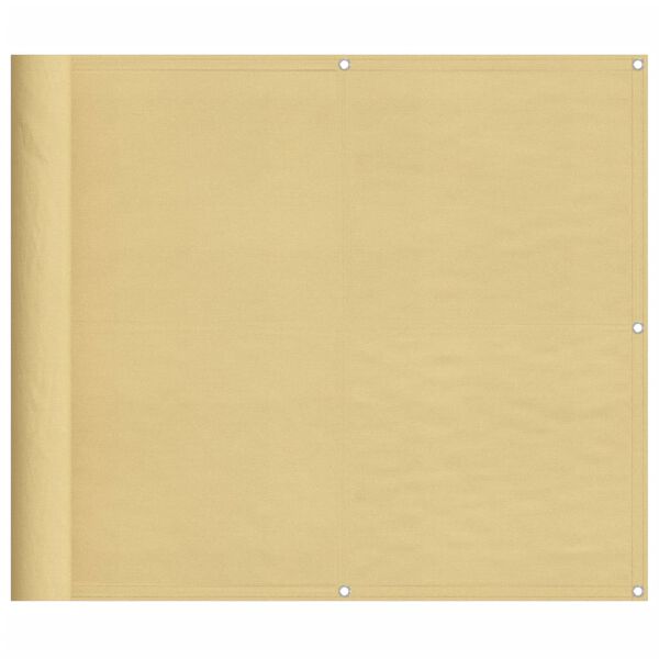 vidaXL Balkonscherm 90x400 cm 100% oxford polyester zandkleurig