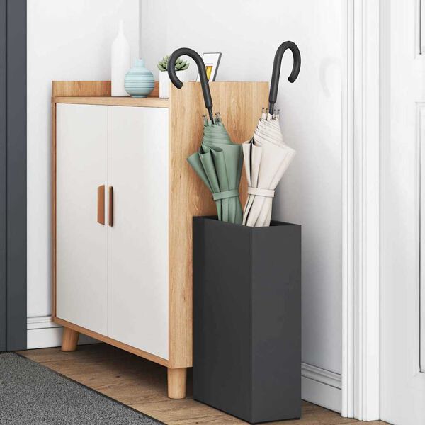 vidaXL Paraplu Standaard Zwart 28 x 12 x 41 cm Staal