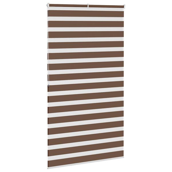 vidaXL Zebra rolgordijn 135x200 cm stofbreedte 130,9cm polyester bruin