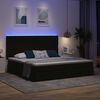 vidaXL Opbergbed met LED met matras met LED Zwart 200 x 200 cm Fluweel