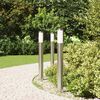 vidaXL Bolderverlichting 3 stuks 80 cm RVS IP44