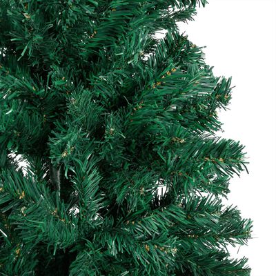 vidaXL Kunstkerstboom met verlichting dikke takken 210 cm groen