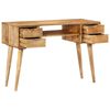 vidaXL Bureau met lades 110x47x76 cm massief mangohout