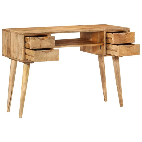 vidaXL Bureau met lades 110x47x76 cm massief mangohout