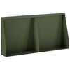 vidaXL Keerwand 2 st 40 x 12 x 30 cm Staal Olijfgroen