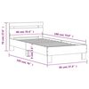 vidaXL Bedframe met hoofdbord en LED-verlichting wit 90x190 cm