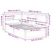 vidaXL Bed met boekenkast zonder matras massief grenenhout 90x190 cm