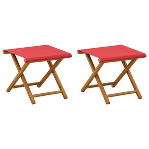 vidaXL Ligstoel 2 pcs massief eucalyptushout Rood