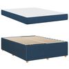 vidaXL Bedframe met matras Blauw 140 x 200 cm Stof