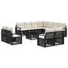 vidaXL Tuinbankenset 12 st Zwart poly rattan