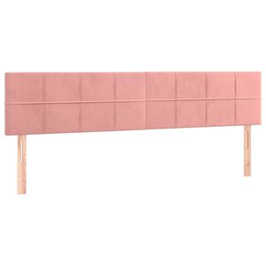 vidaXL Hoofdborden 160x5x78/88 cm fluweel roze