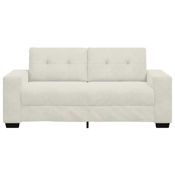 vidaXL Loveseat Sofa Cr&egrave;me 180x77x82 cm Fluweel