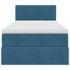 vidaXL Opslag bed met matras Donkerblauw 90 x 190 cm Fluweel