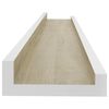 vidaXL Wandschappen 2 st 60x9x3 cm wit en sonoma eikenkleurig