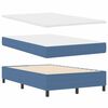 vidaXL Boxspringbed Blauw en Wit 120 x 200 cm Katoen Stof